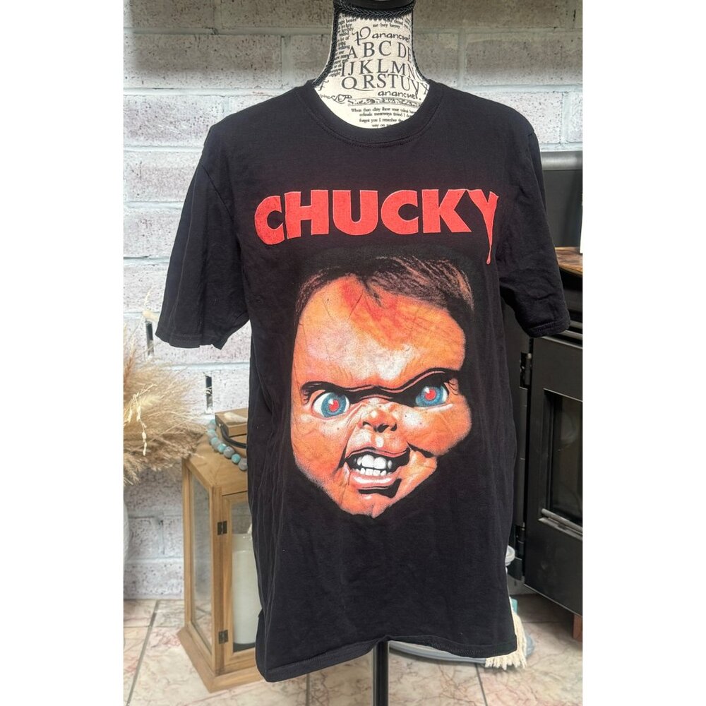 Chucky Horror Shirt Black Unisex Medium‎ Spirit Halloween Graphic Tee